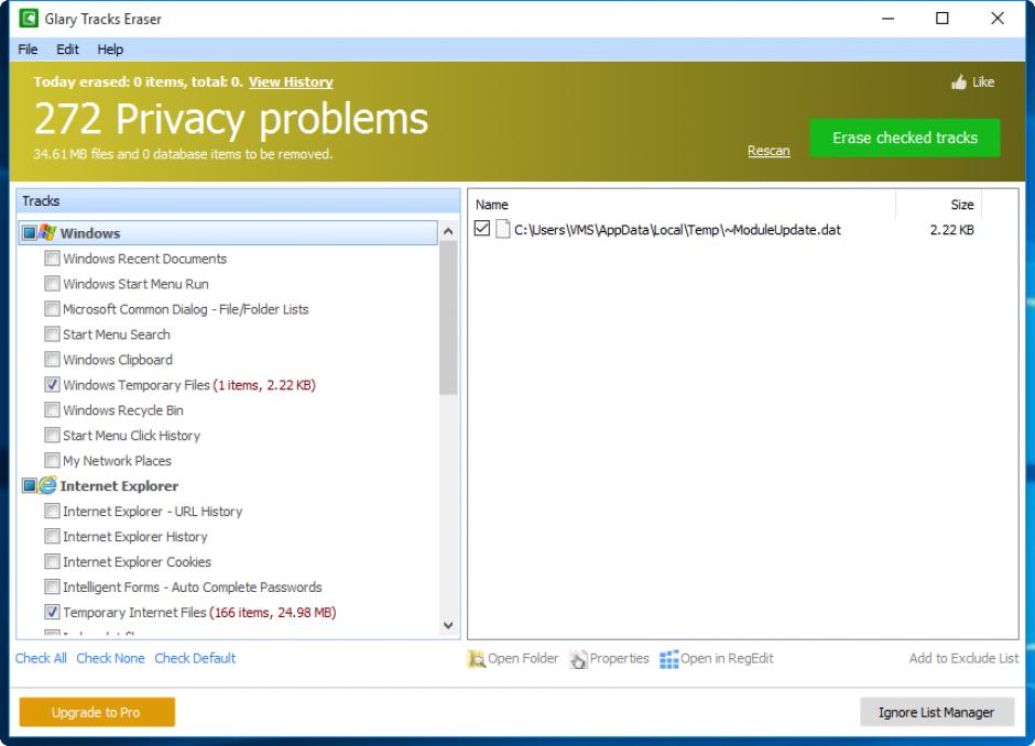 Glary Tracks Eraser 5.0.1.262 download the last version for windows
