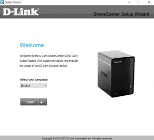 D-Link ShareCenter main screen