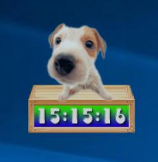 Cute Puppy Clock main screen
