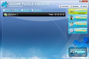 Flash Jigsaw Puzzle Creator main screen
