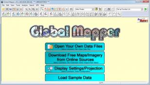 GlobalMapper main screen