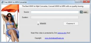 Free WMV to MP4 Converter main screen