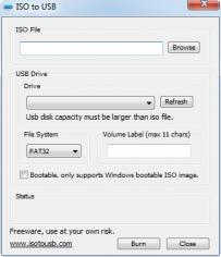 ISO to USB main screen