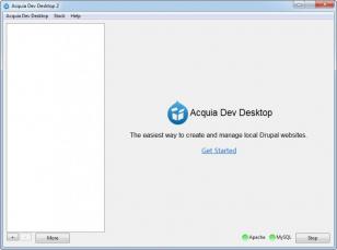 Acquia Dev Desktop main screen