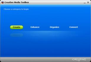 Creative Media Toolbox main screen