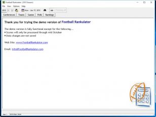 Football Rankulator main screen