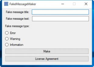 Fake Message Maker main screen
