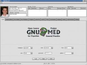 GNUmed main screen