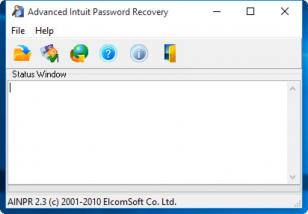 Advanced Intuit Password Recovery main screen