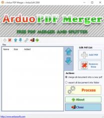 Arduo Pdf Merger main screen